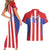 Custom Paraguay Star Football Couples Matching Short Sleeve Bodycon Dress and Hawaiian Shirt Go Albirroja