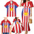 Custom Paraguay Star Football Family Matching Mermaid Dress and Hawaiian Shirt Go Albirroja