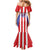 Custom Paraguay Star Football Family Matching Mermaid Dress and Hawaiian Shirt Go Albirroja