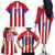 Custom Paraguay Star Football Family Matching Off The Shoulder Long Sleeve Dress and Hawaiian Shirt Go Albirroja