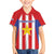 Custom Paraguay Star Football Family Matching Off The Shoulder Long Sleeve Dress and Hawaiian Shirt Go Albirroja