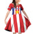 Custom Paraguay Star Football Family Matching Off Shoulder Short Dress and Hawaiian Shirt Go Albirroja