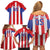 Custom Paraguay Star Football Family Matching Off Shoulder Short Dress and Hawaiian Shirt Go Albirroja