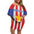 Custom Paraguay Star Football Family Matching Off Shoulder Short Dress and Hawaiian Shirt Go Albirroja