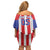 Custom Paraguay Star Football Family Matching Off Shoulder Short Dress and Hawaiian Shirt Go Albirroja