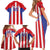 Custom Paraguay Star Football Family Matching Short Sleeve Bodycon Dress and Hawaiian Shirt Go Albirroja