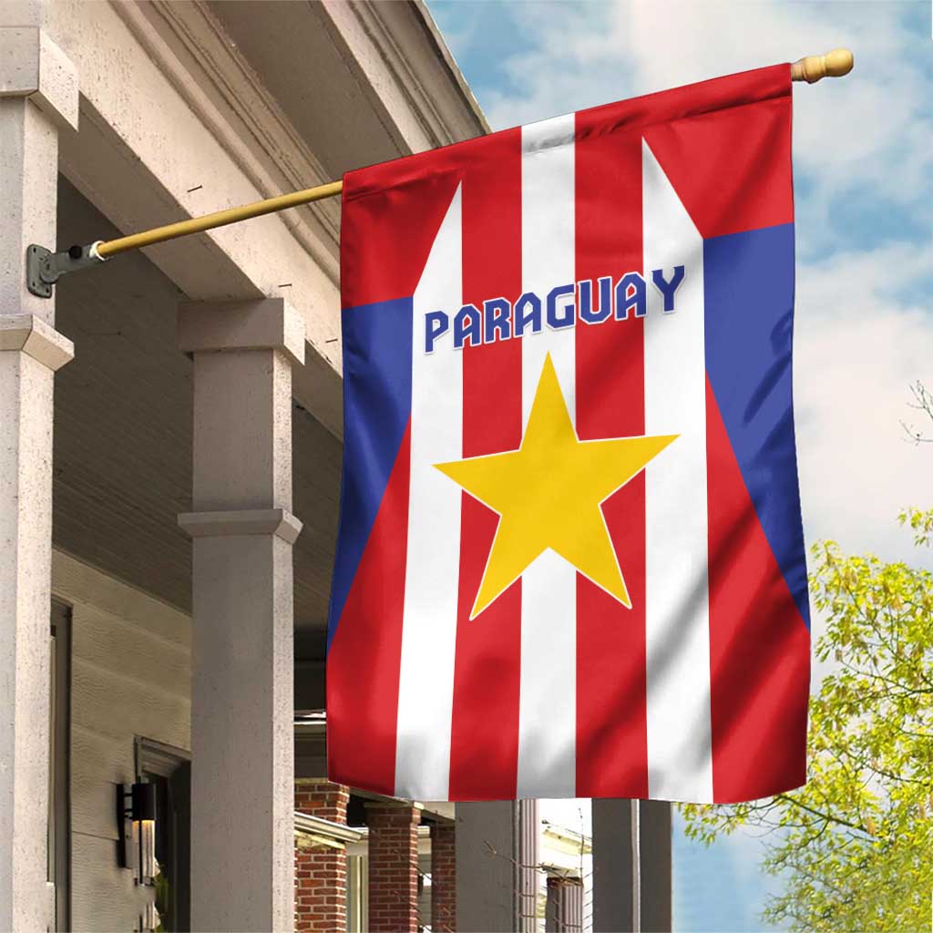 Paraguay Star Football Garden Flag Go Albirroja