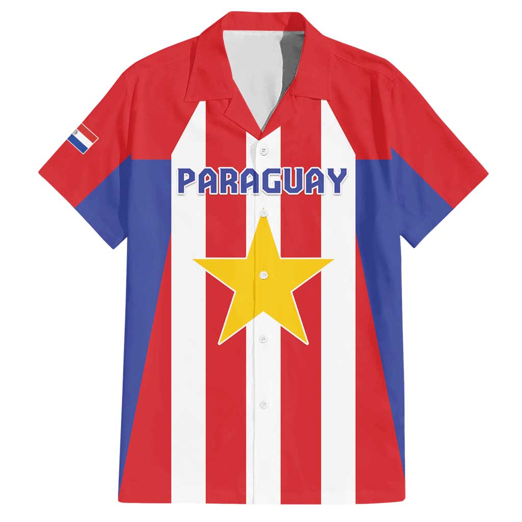 Custom Paraguay Star Football Hawaiian Shirt Go Albirroja