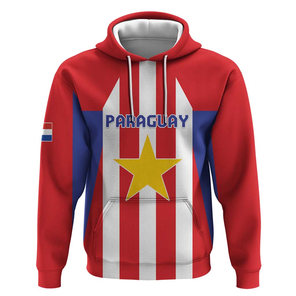 Custom Paraguay Star Football Hoodie Go Albirroja