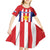 Custom Paraguay Star Football Kid Short Sleeve Dress Go Albirroja