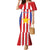 Custom Paraguay Star Football Mermaid Dress Go Albirroja