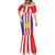 Custom Paraguay Star Football Mermaid Dress Go Albirroja