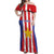 Custom Paraguay Star Football Off Shoulder Maxi Dress Go Albirroja