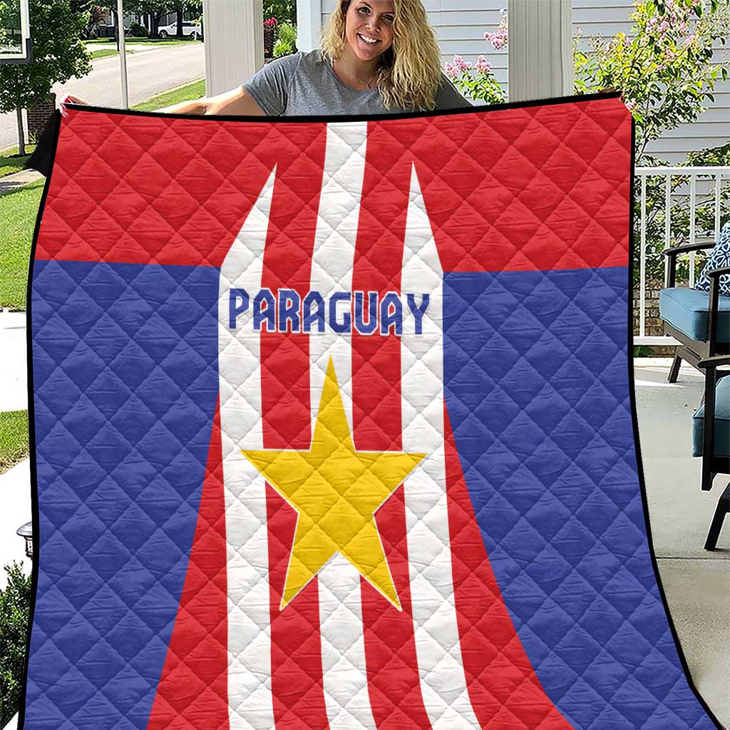 Paraguay Star Football Quilt Go Albirroja