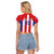 Custom Paraguay Star Football Raglan Cropped T Shirt Go Albirroja