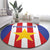 Paraguay Star Football Round Carpet Go Albirroja