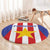 Paraguay Star Football Round Carpet Go Albirroja