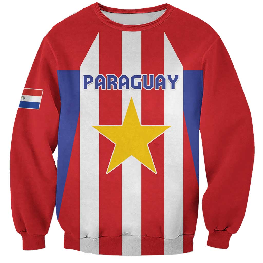 Custom Paraguay Star Football Sweatshirt Go Albirroja