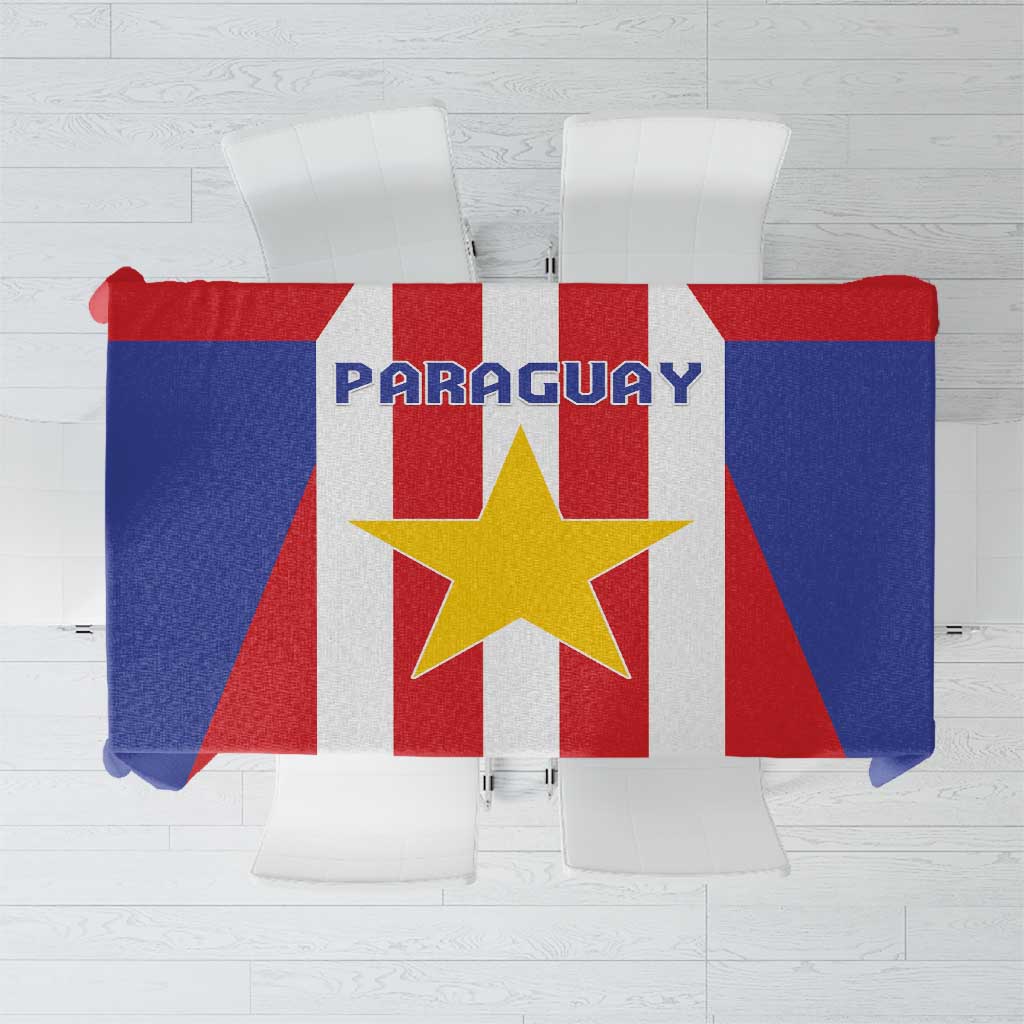 Paraguay Star Football Tablecloth Go Albirroja