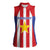 Custom Paraguay Star Football Women Sleeveless Polo Shirt Go Albirroja