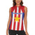 Custom Paraguay Star Football Women Sleeveless Polo Shirt Go Albirroja