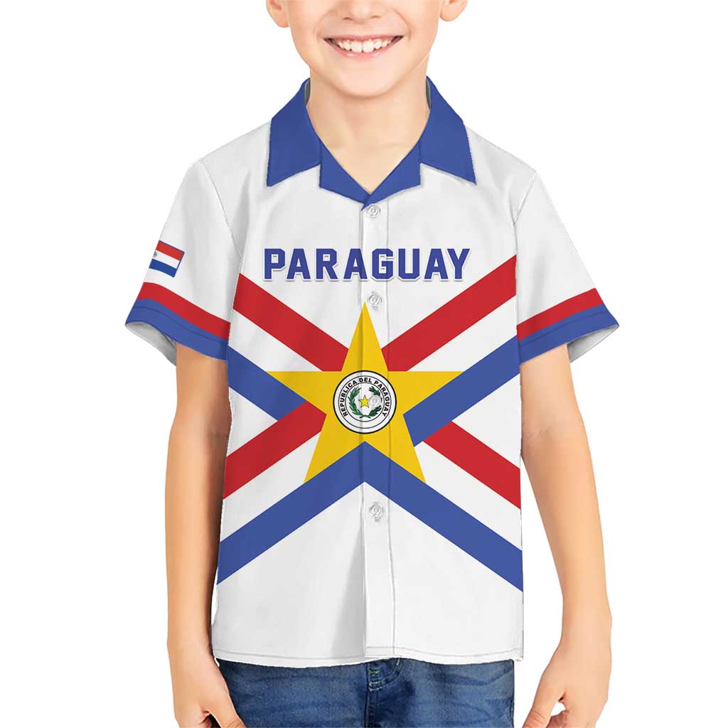 Custom Paraguay Football Kid Hawaiian Shirt Unique Style