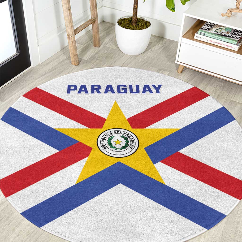 Paraguay Football Round Carpet Unique Style