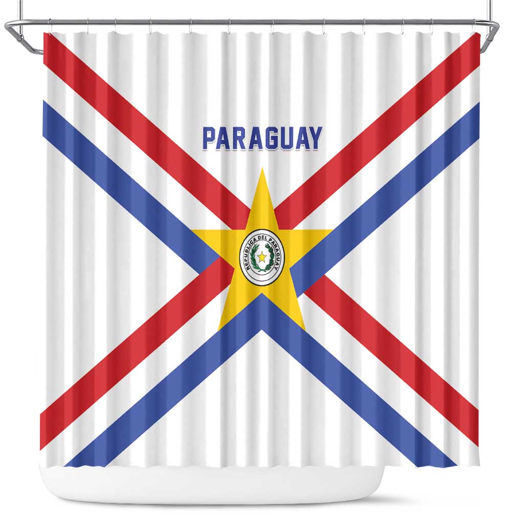 Paraguay Football Shower Curtain Unique Style