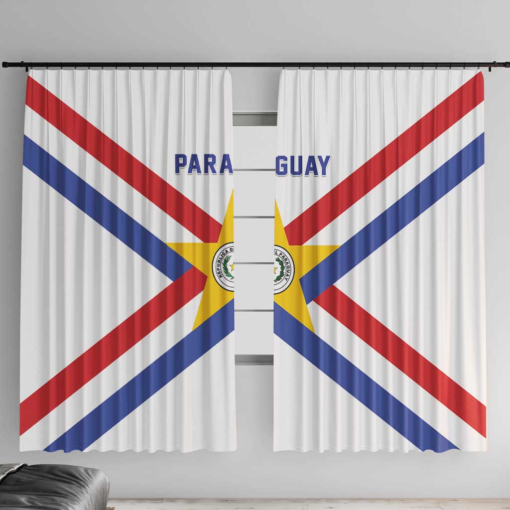 Paraguay Football Window Curtain Unique Style