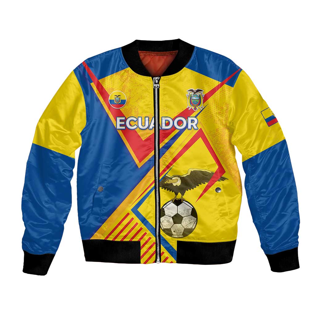 Custom Ecuador Football Bomber Jacket La Tricolor Sporty Style