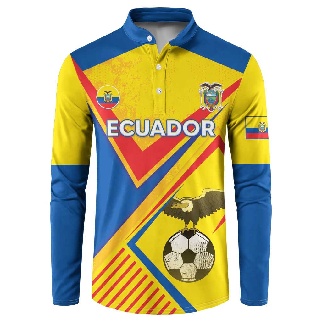 Custom Ecuador Football Button Sweatshirt La Tricolor Sporty Style