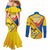 Custom Ecuador Football Couples Matching Mermaid Dress and Long Sleeve Button Shirt La Tricolor Sporty Style