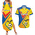 Custom Ecuador Football Couples Matching Summer Maxi Dress and Hawaiian Shirt La Tricolor Sporty Style