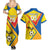 Custom Ecuador Football Couples Matching Summer Maxi Dress and Hawaiian Shirt La Tricolor Sporty Style