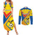 Custom Ecuador Football Couples Matching Summer Maxi Dress and Long Sleeve Button Shirt La Tricolor Sporty Style