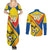 Custom Ecuador Football Couples Matching Summer Maxi Dress and Long Sleeve Button Shirt La Tricolor Sporty Style