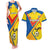 Custom Ecuador Football Couples Matching Tank Maxi Dress and Hawaiian Shirt La Tricolor Sporty Style