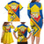 Custom Ecuador Football Family Matching Long Sleeve Bodycon Dress and Hawaiian Shirt La Tricolor Sporty Style