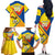 Custom Ecuador Football Family Matching Off The Shoulder Long Sleeve Dress and Hawaiian Shirt La Tricolor Sporty Style