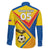 Custom Ecuador Football Family Matching Off The Shoulder Long Sleeve Dress and Hawaiian Shirt La Tricolor Sporty Style