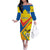 Custom Ecuador Football Family Matching Off The Shoulder Long Sleeve Dress and Hawaiian Shirt La Tricolor Sporty Style