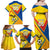 Custom Ecuador Football Family Matching Off Shoulder Maxi Dress and Hawaiian Shirt La Tricolor Sporty Style