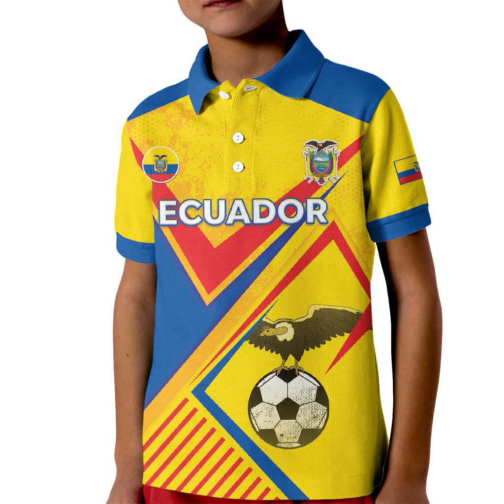 Custom Ecuador Football Kid Polo Shirt La Tricolor Sporty Style