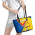 Ecuador Football Leather Tote Bag La Tricolor Sporty Style