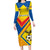 Custom Ecuador Football Long Sleeve Bodycon Dress La Tricolor Sporty Style