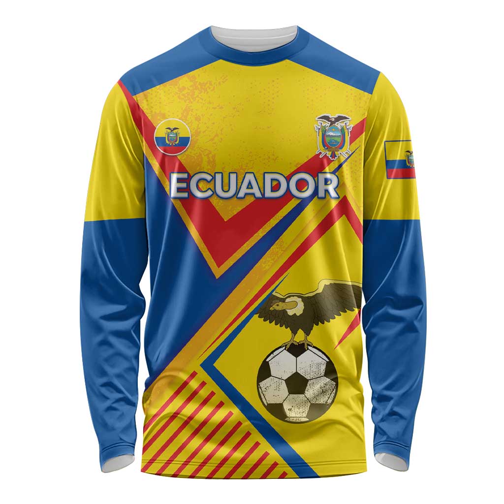 Custom Ecuador Football Long Sleeve Shirt La Tricolor Sporty Style