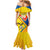 Custom Ecuador Football Mermaid Dress La Tricolor Sporty Style