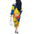 Custom Ecuador Football Off The Shoulder Long Sleeve Dress La Tricolor Sporty Style