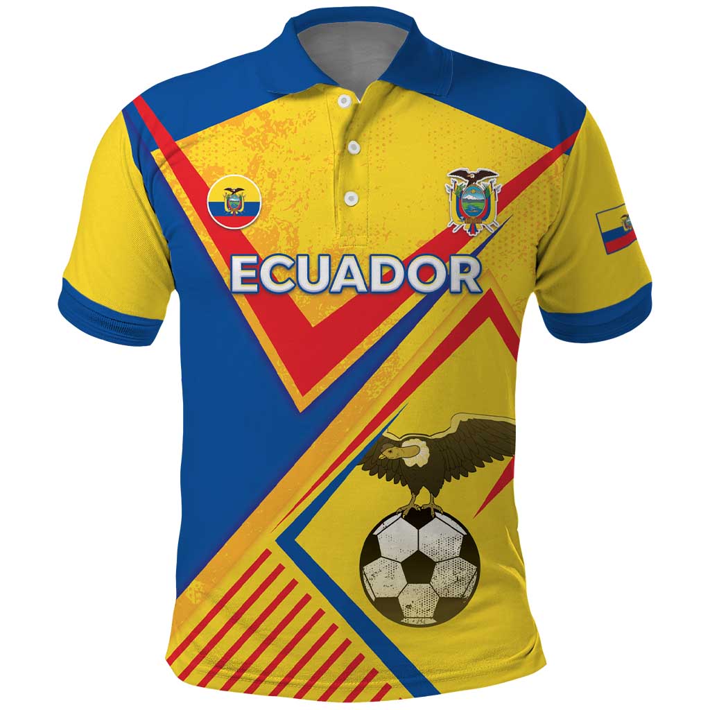 Custom Ecuador Football Polo Shirt La Tricolor Sporty Style