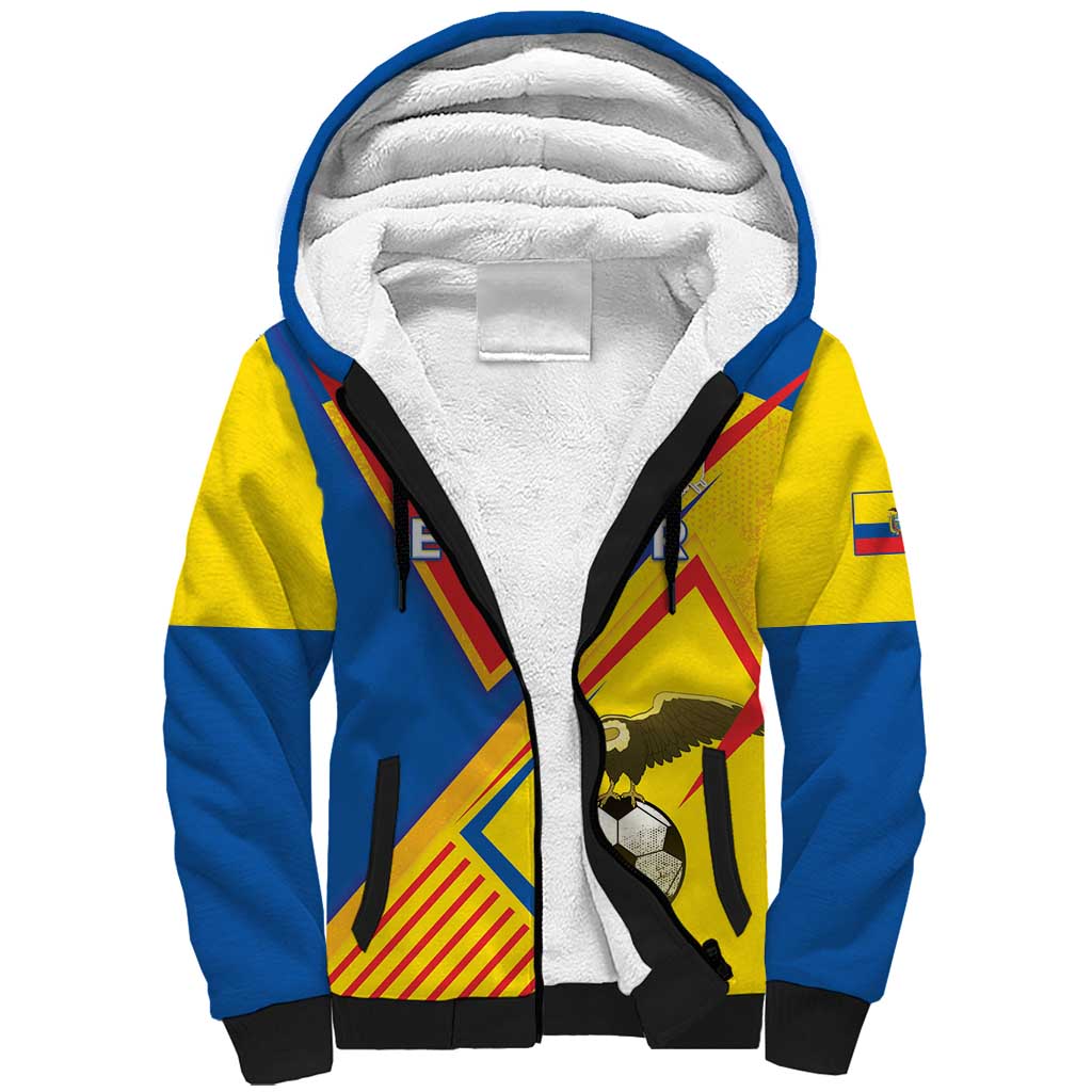 Custom Ecuador Football Sherpa Hoodie La Tricolor Sporty Style